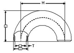 180 Degree Long Radius Elbow